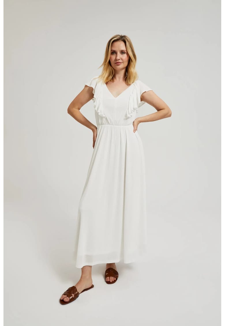 Rochie midi alba - Alb