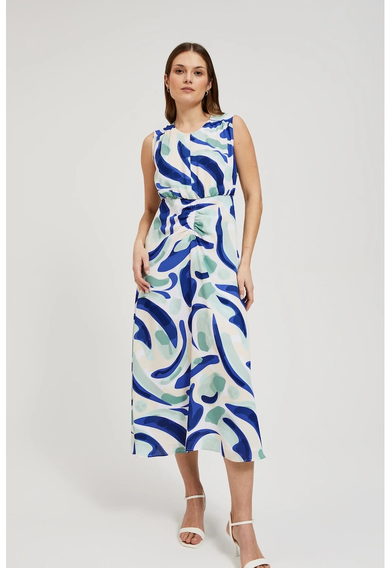Rochie midi cu model mint - Mint