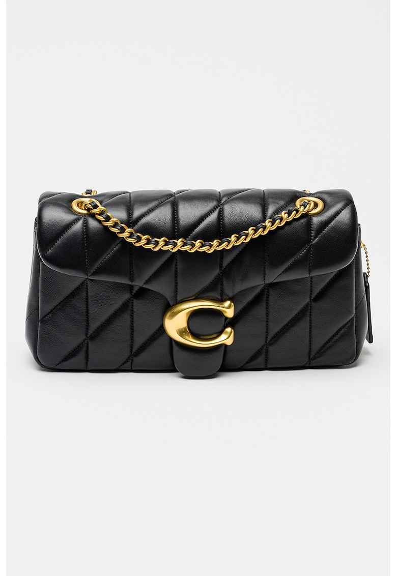 Coach Geanta de piele cu bareta lant Tabby - Negru