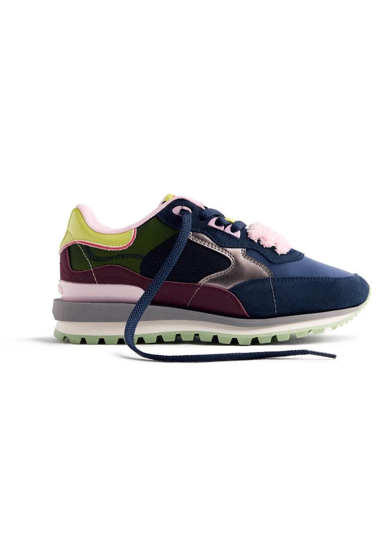 Gioseppo Pantofi sport de piele cu garnituri din material textil Forada - Multicolor