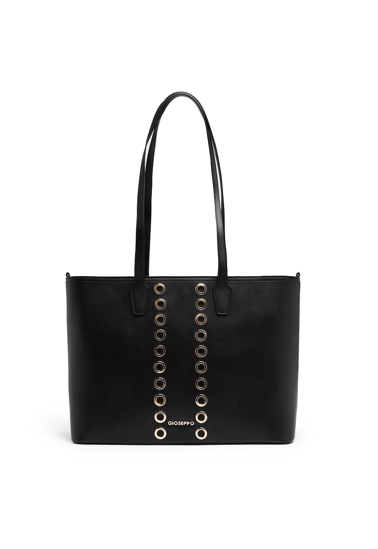 Geanta shopper din piele ecologica cu detalii cu anouri