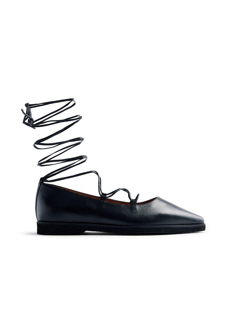 Balerini din piele cu barete