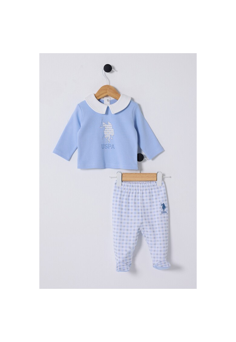 Set doua piese pentru baieti - Albastru - 6-9 luni -