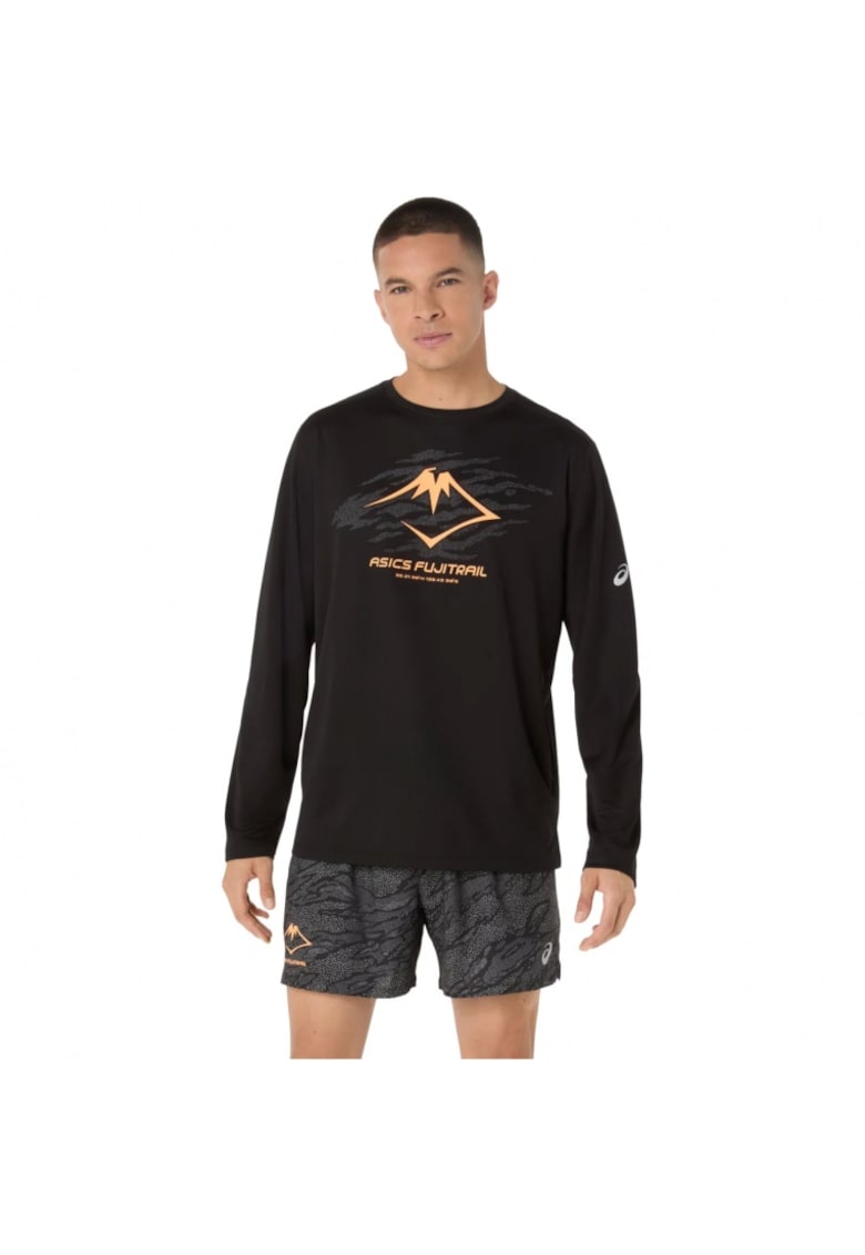 Bluza sport pentru barbati - Fujitrail 2011D391-001 - maneca lunga - negru - poliester