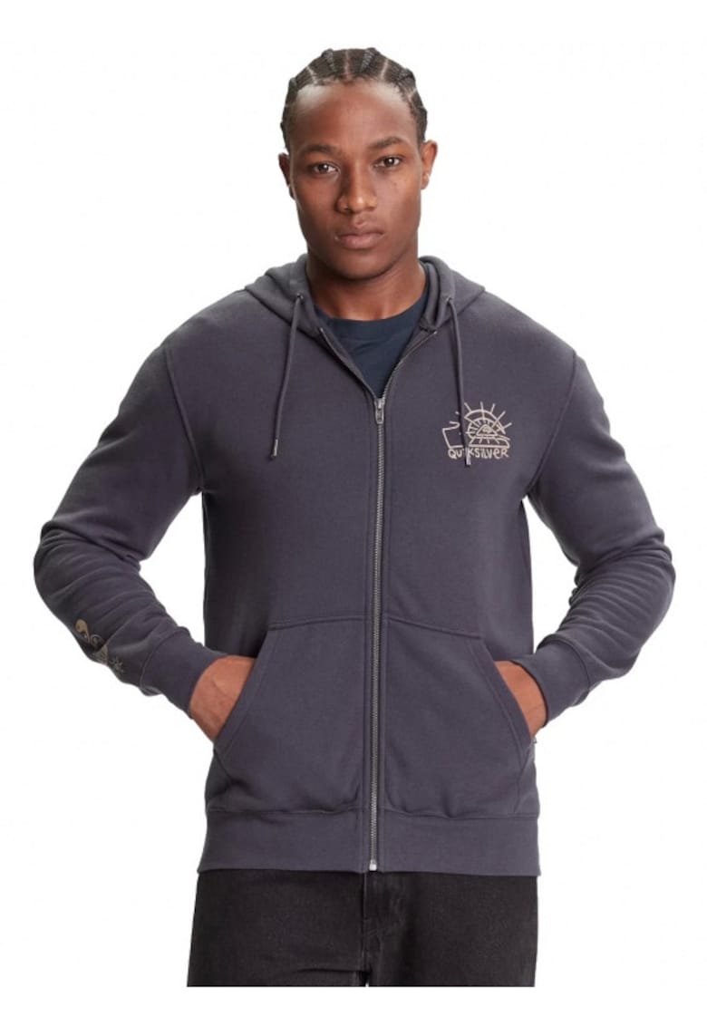 Hanorac pentru barbati - Zip Hoodie EQYFT05133-KSH0 - Albastru marin - XXL