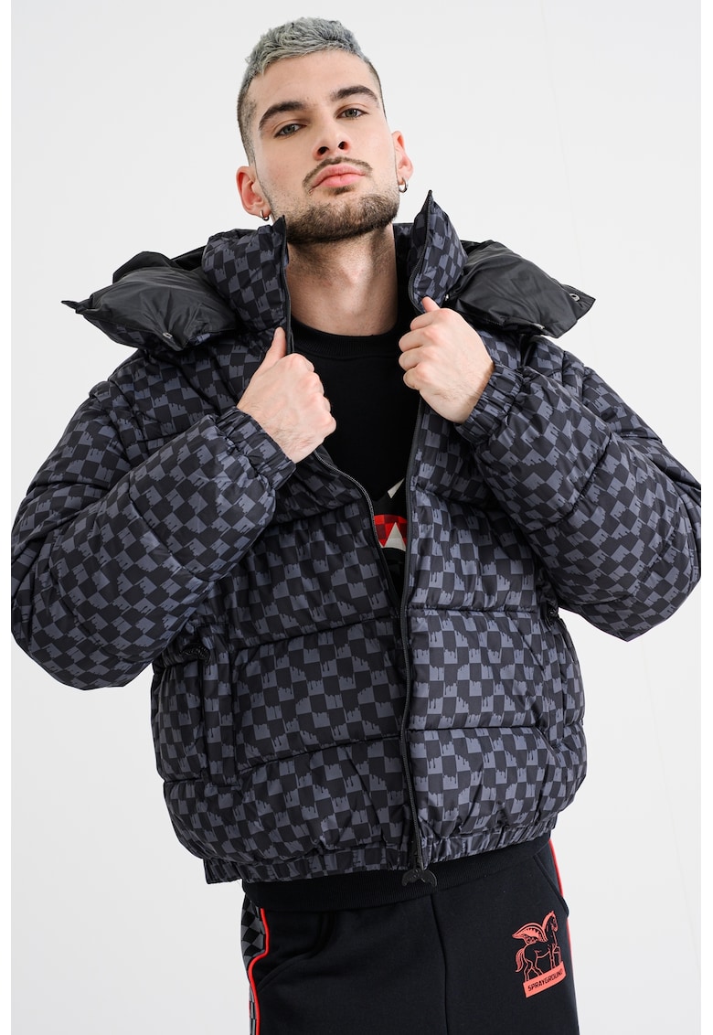 Jacheta cu vatelina - maneci detasabile si gluga