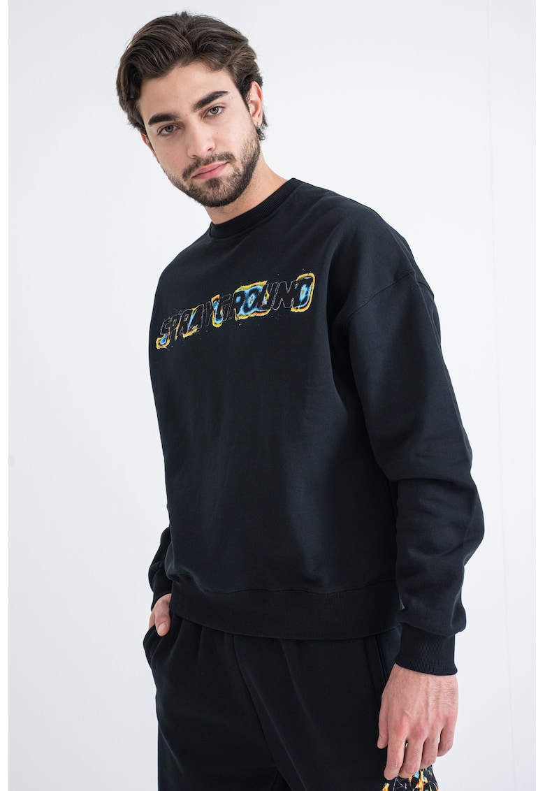 Bluza de trening din bumbac cu imprimeu logo pe piept