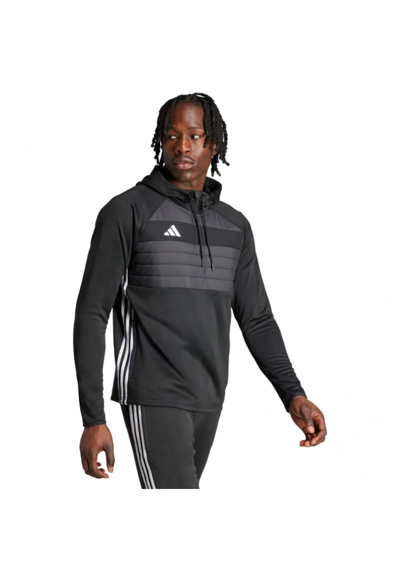 Hanorac sport barbati - Tiro 25 Essentials - iarna - negru - material calduros