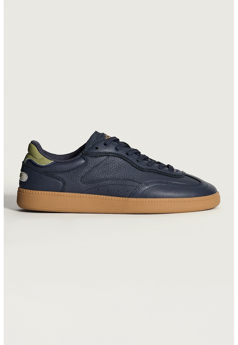 Pantofi sport low-cut de piele - Verde/Albastru ultramarin