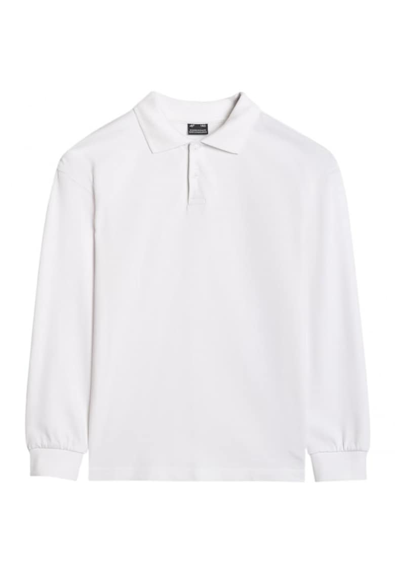 Bluza copii - maneca lunga - alb - material sportiv