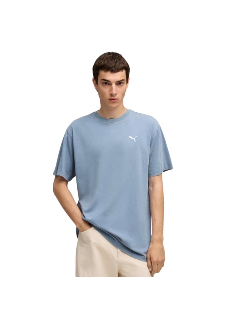 Tricou sport barbati - Ess Elevated Relaxed Wash - albastru - material bumbac -