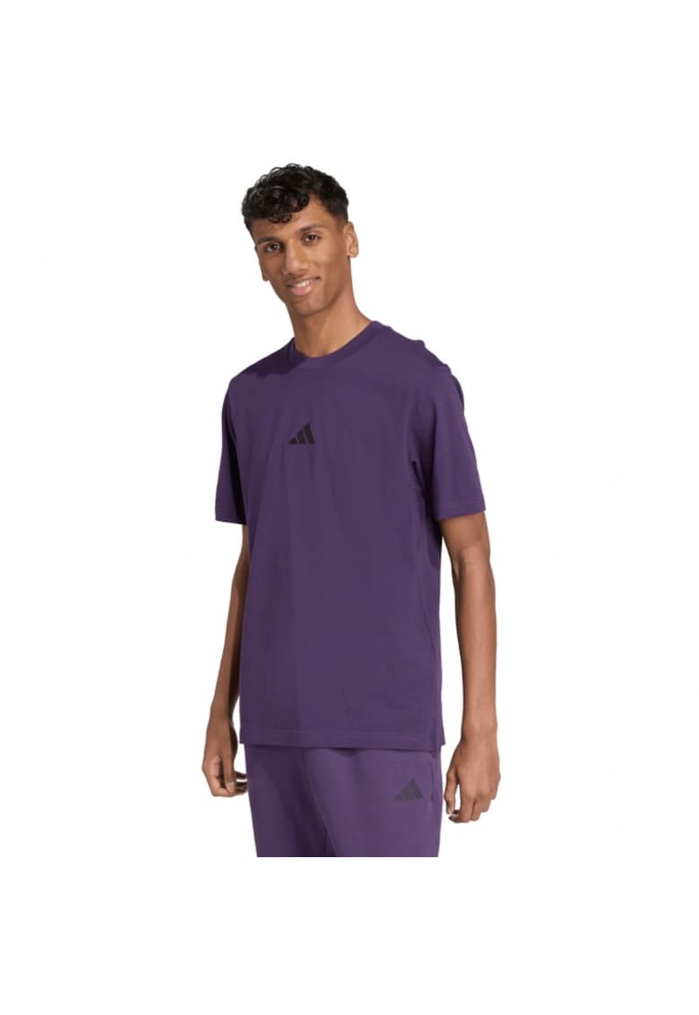 Tricou sport barbati Essentials - logo mic - mov - bumbac