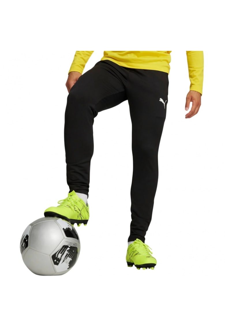 Pantaloni sport barbati - Team Goal Slim - negru - material tehnic