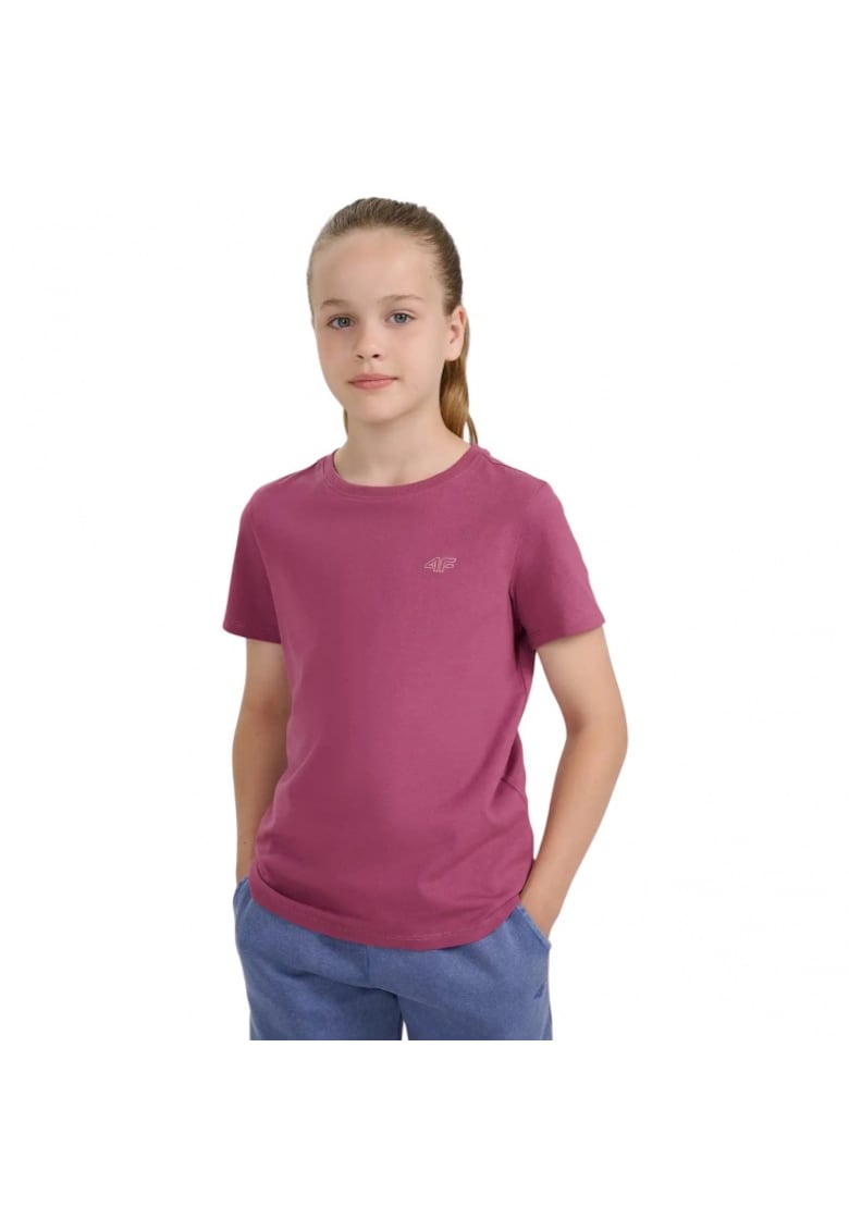 Tricou copii pentru fete - violet - maneci lungi