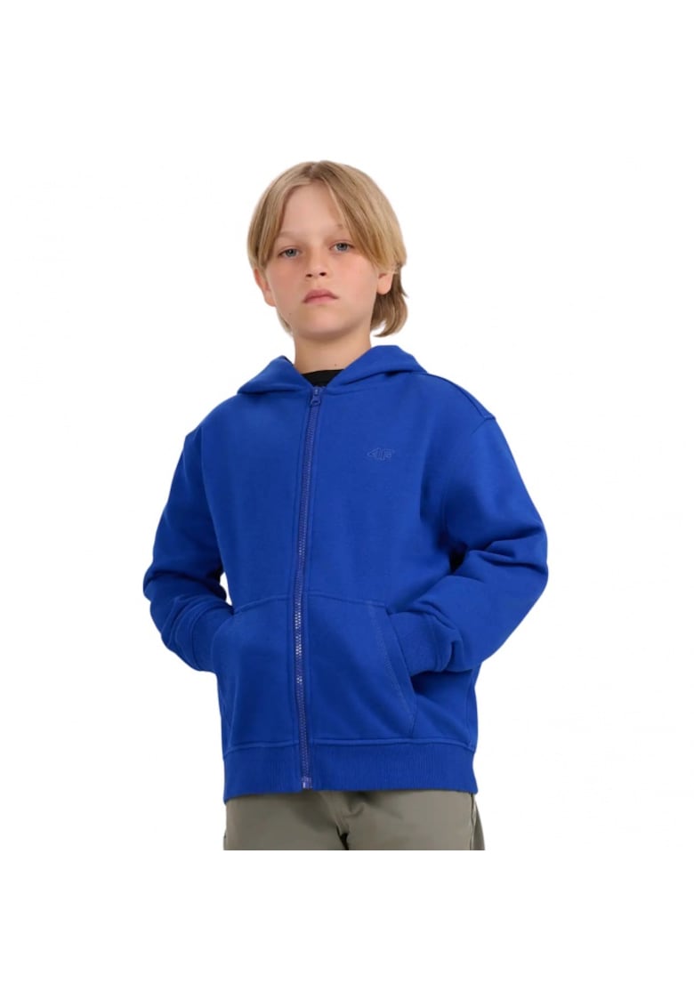 Hanorac copii - albastru - cu fermoar - pentru baieti