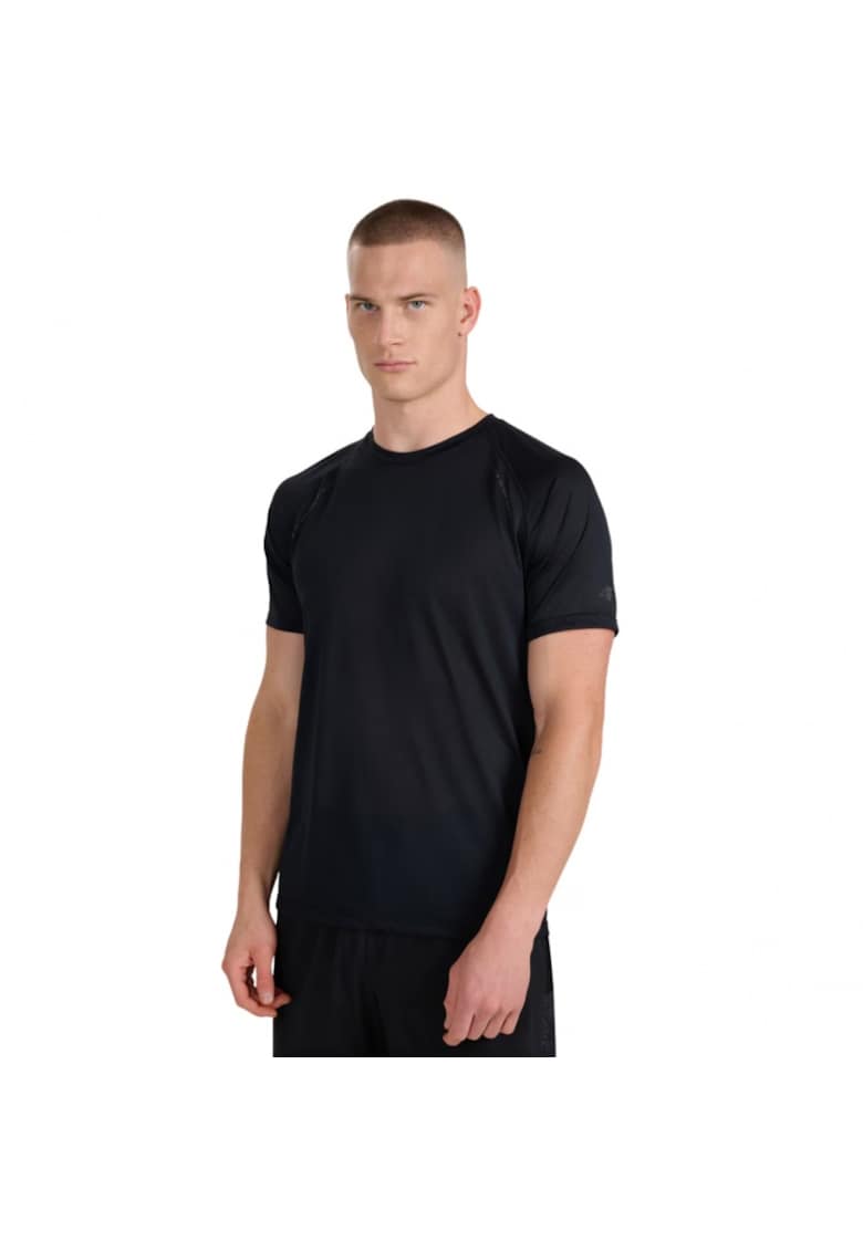 Tricou sport antrenament - negru - maneca scurta