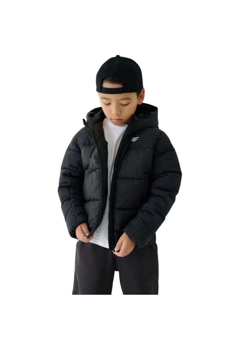 Jacheta sport copii - sintetic - negru