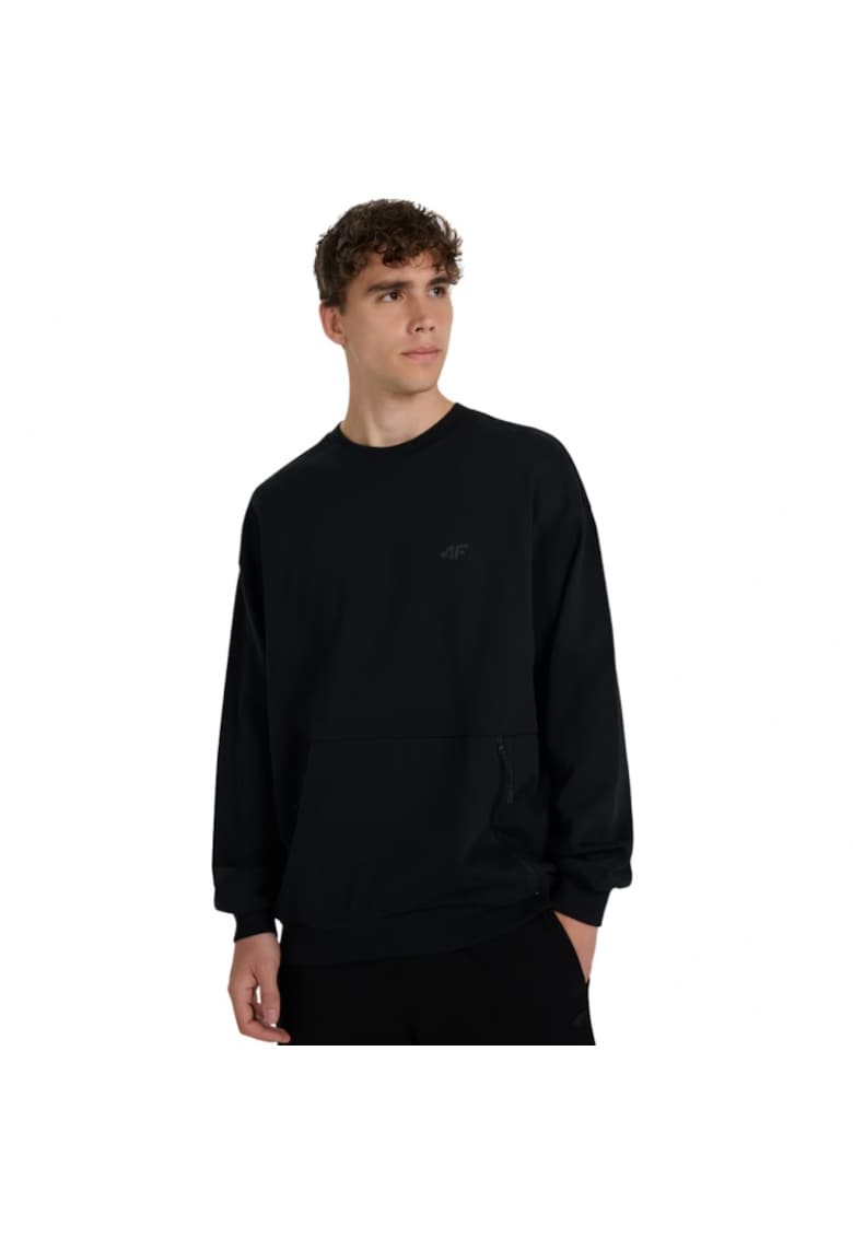 Bluza barbati negru - fara gluga - fara fermoar