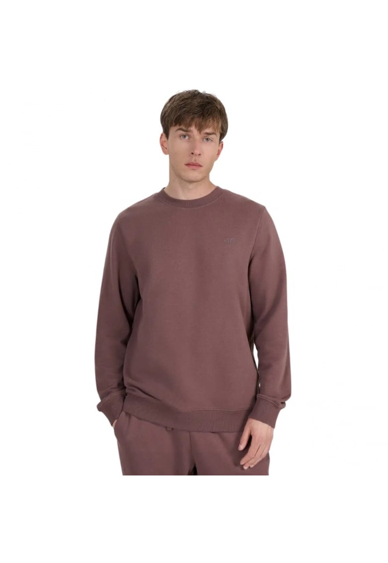 Bluza lifestyle - maro - bumbac - fara gluga