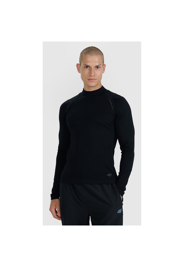 Bluza sport Barbati - Negru - Uscare Rapida - Maneca Lunga - Marime S/M