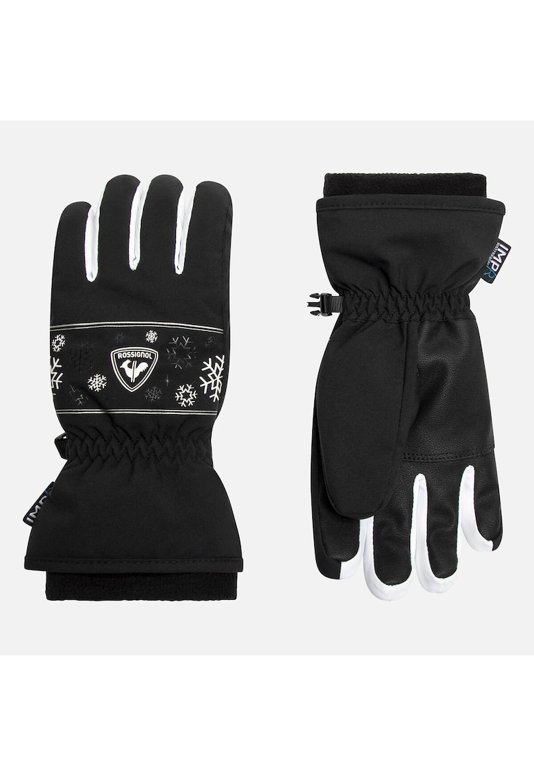 Manusi ski JR JANE IMPR G - culoare negru - pentru copii - marime