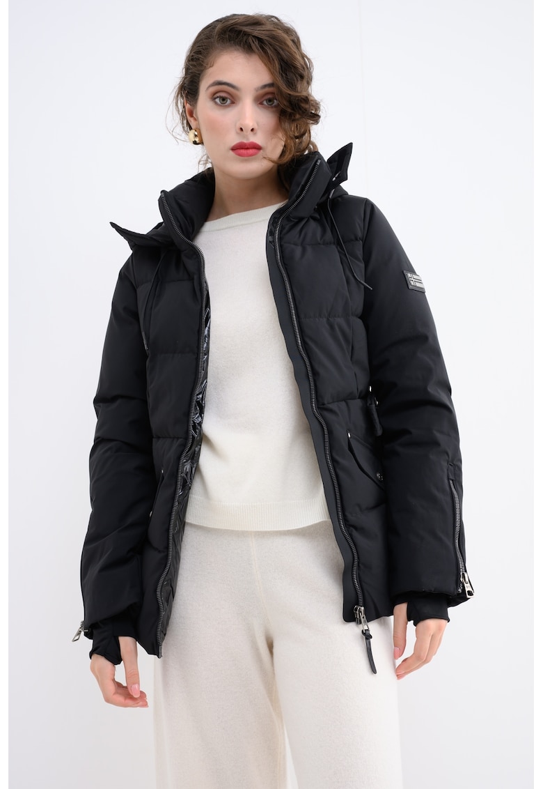 Geaca cu gluga - curea si vatelina Alfea