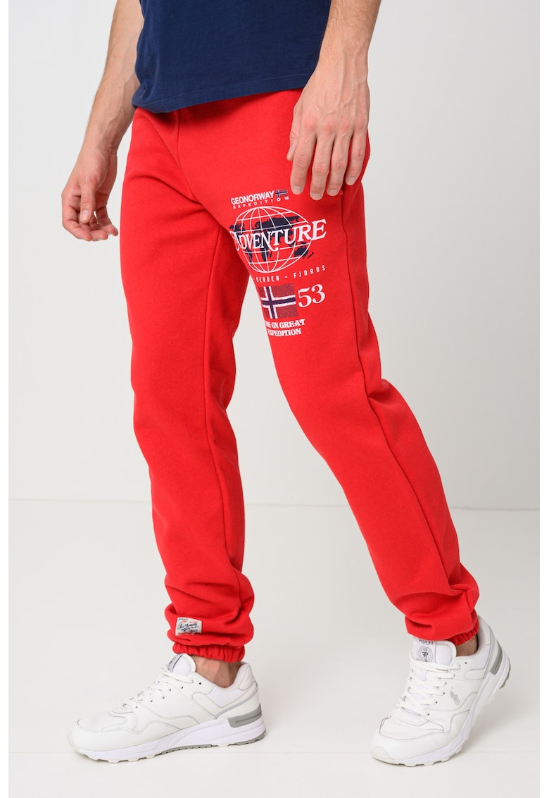 Pantaloni de trening cu snur in talie si imprimeu Molkovitz