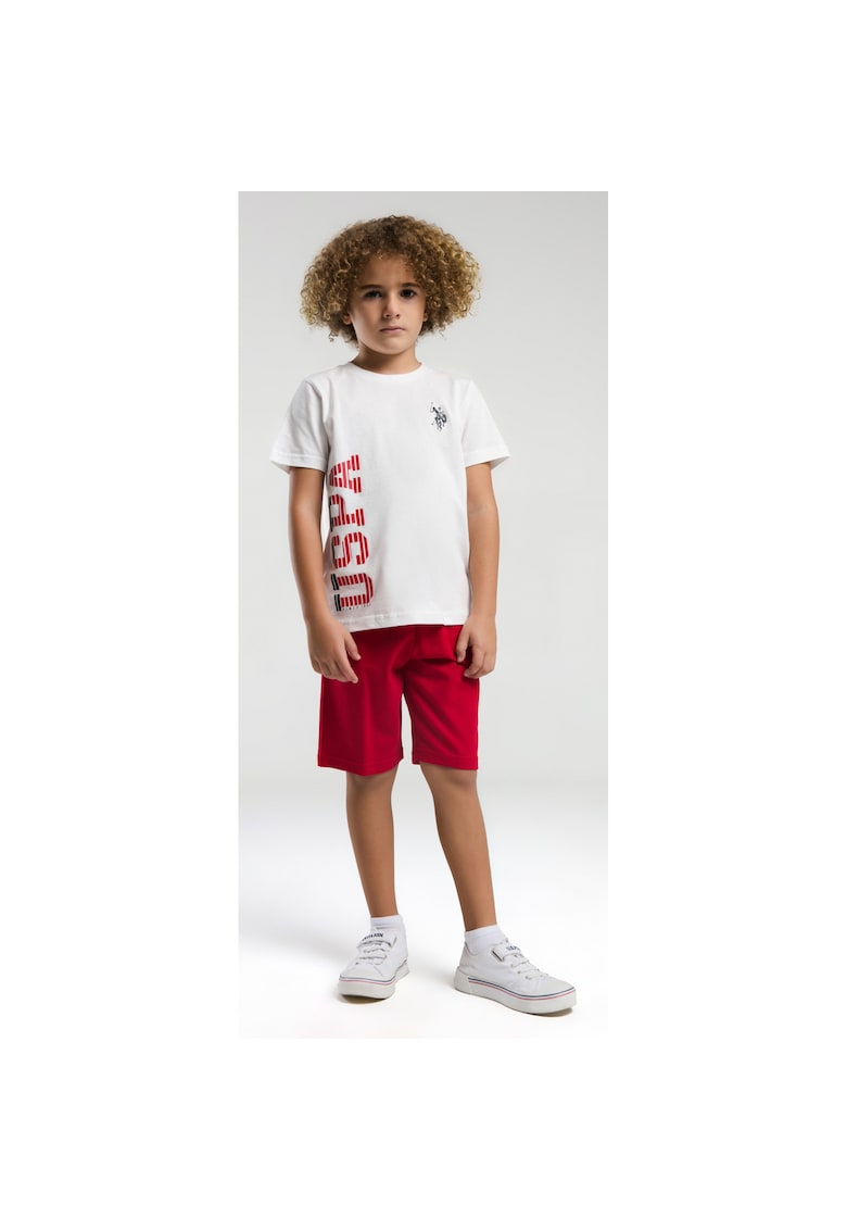 Set de tricou si bermude cu talie elastica