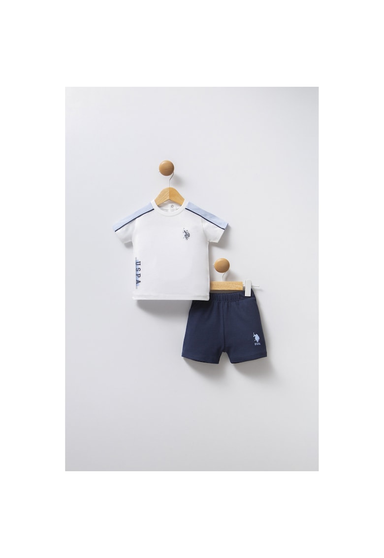 Set de tricou si pantaloni scurti cu talie elastica