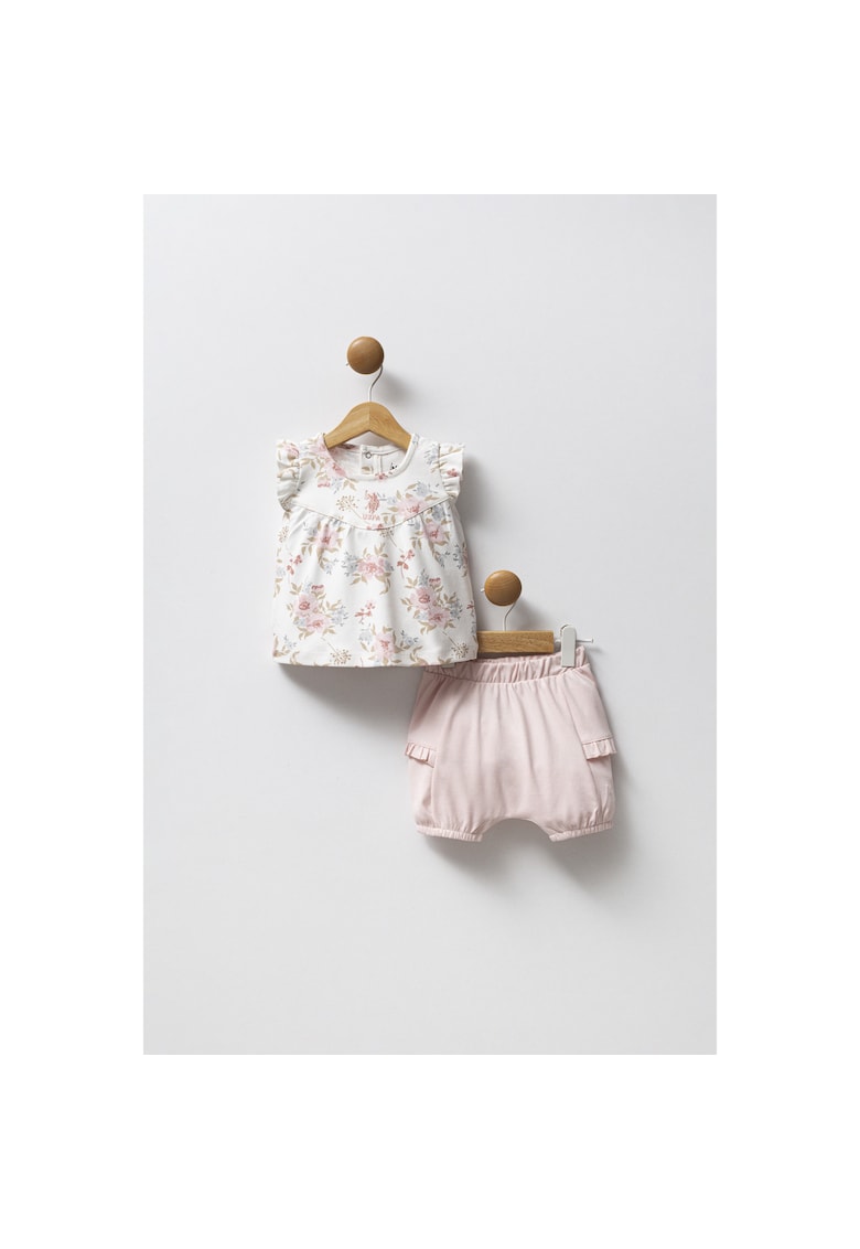 Set de bluza si pantaloni de trening - Alb - Set de bluza si pantaloni de trening - Alb -