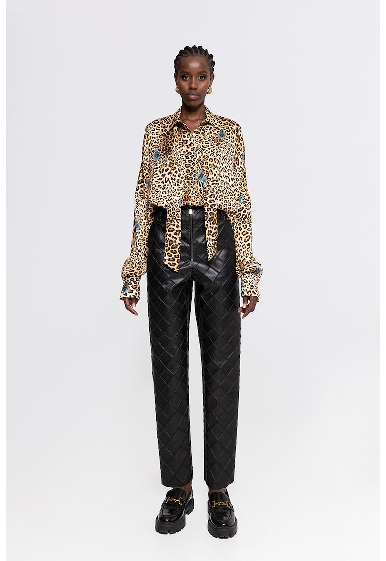 Camasa vaporoasa cu model animal print