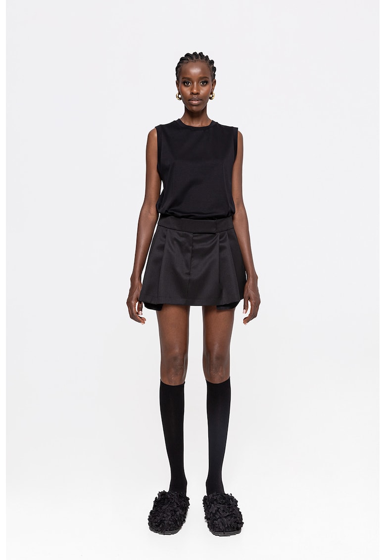 Fusta mini din amestec de lana