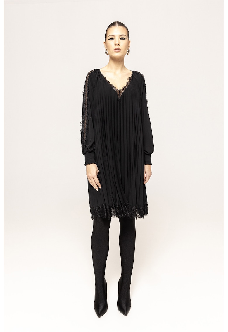 Rochie plisata cu decolteu in V