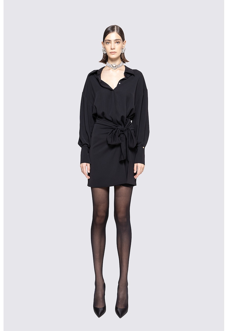 Rochie-camasa cu cordon in talie
