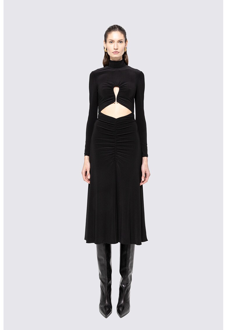 Rochie midi cu maneci lungi