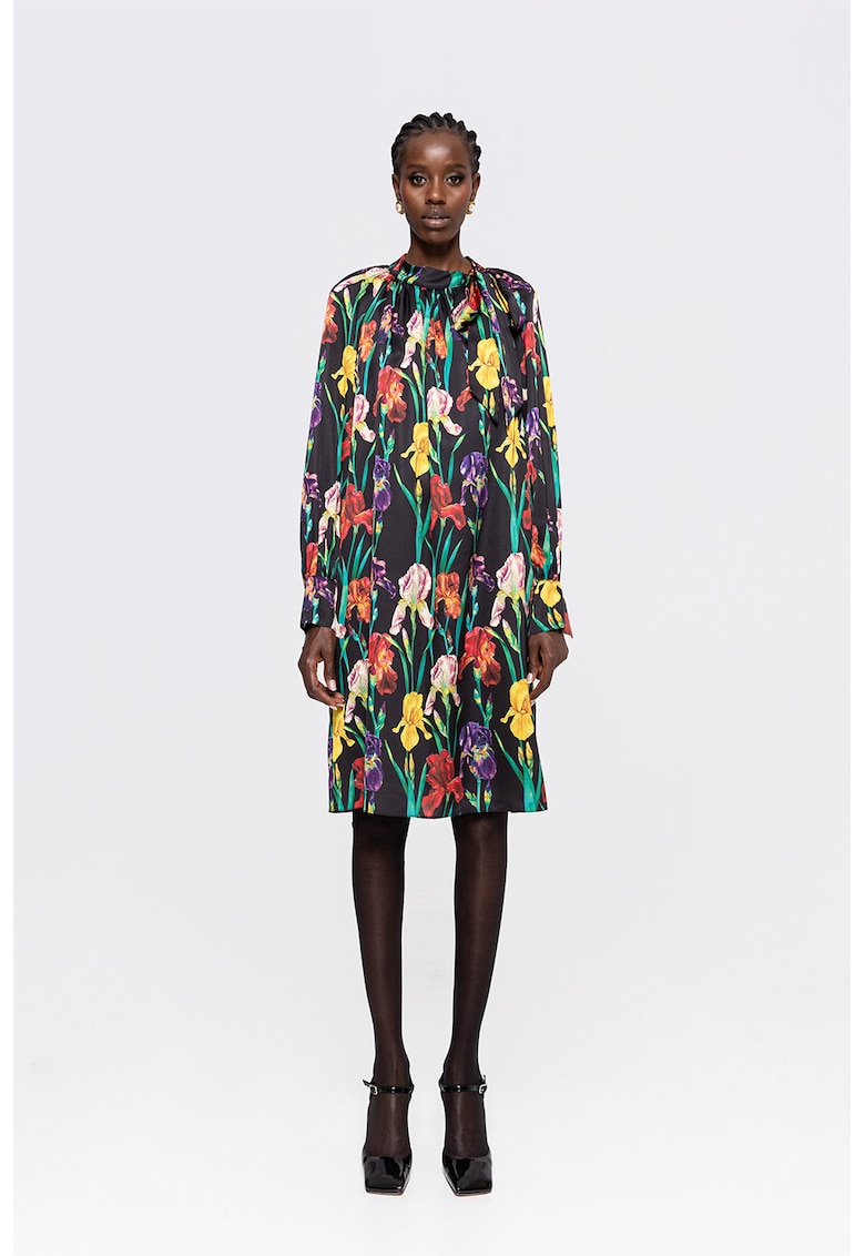 Rochie dreapta cu model floral