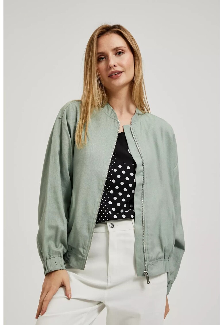 Jacheta bomber fermoar verde maslinie - Verde