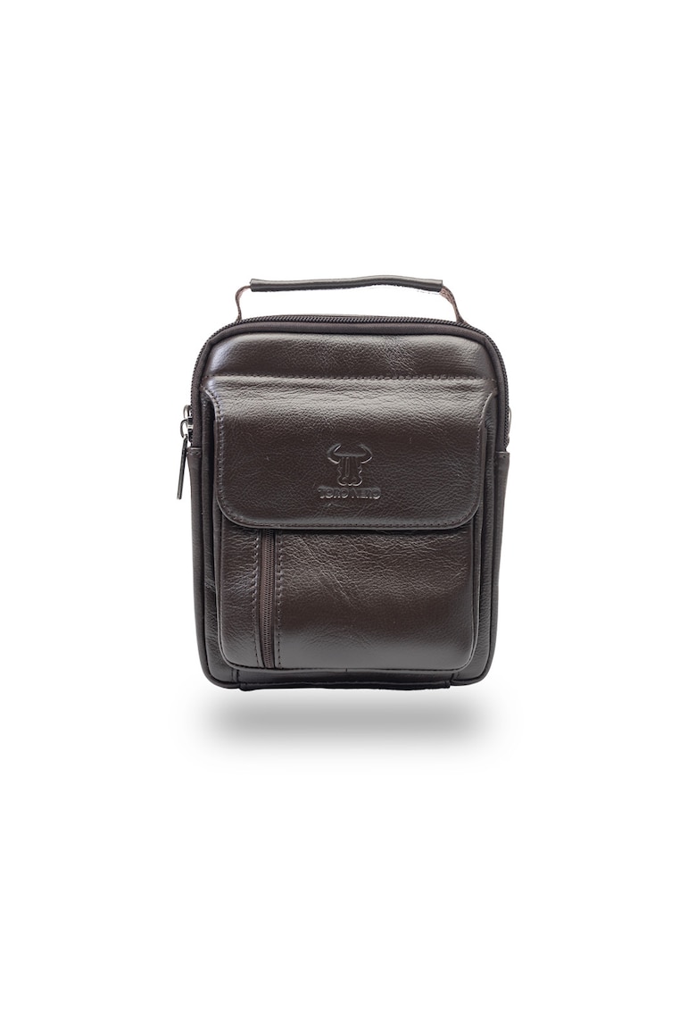 Geanta barbati Verdes - piele naturala - maro