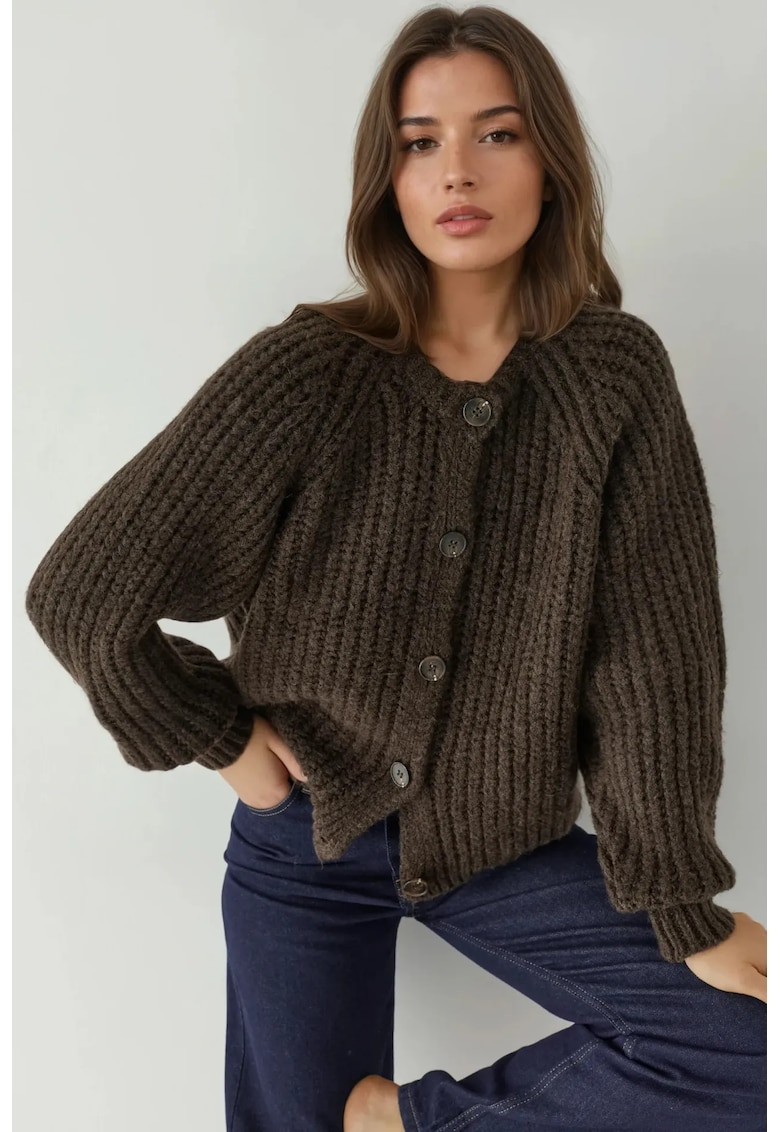 Cardigan - Tricot - Maro Mocha Inchis -