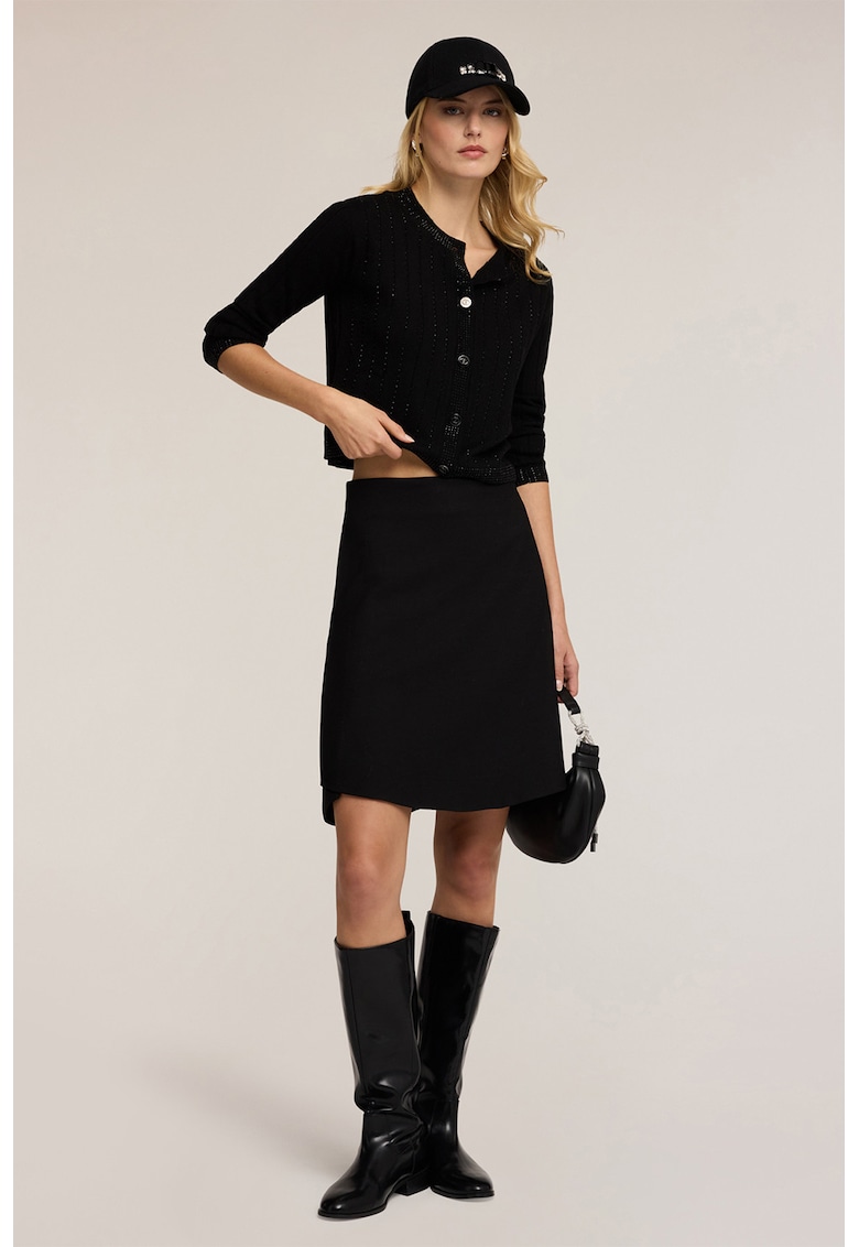 Cardigan crop cu insertii stralucitoare