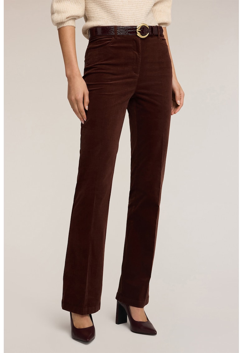 Pantaloni evazati din amestec de bumbac