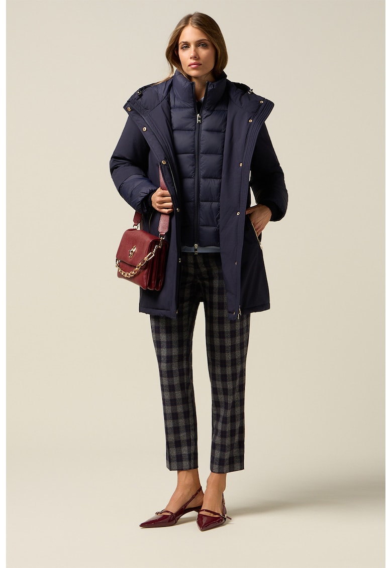 Geca cu vatelina si gluga - Bleumarin