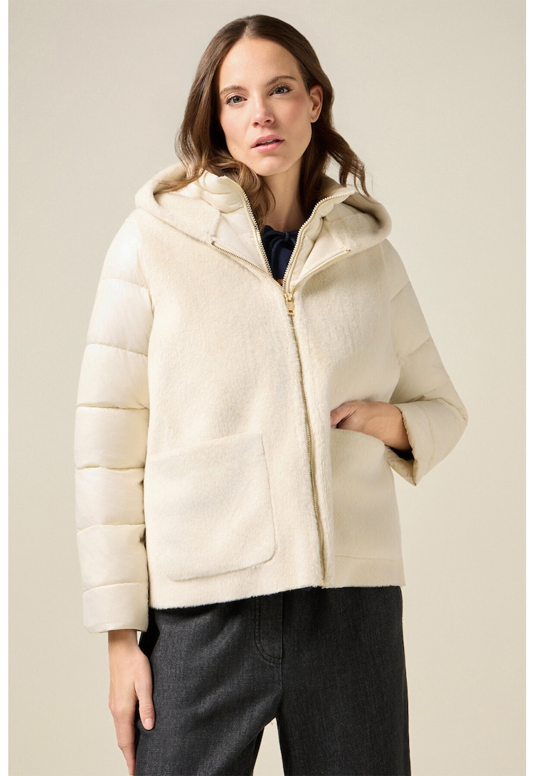 Set de jacheta cu vatelina si vesta de blana sintetica