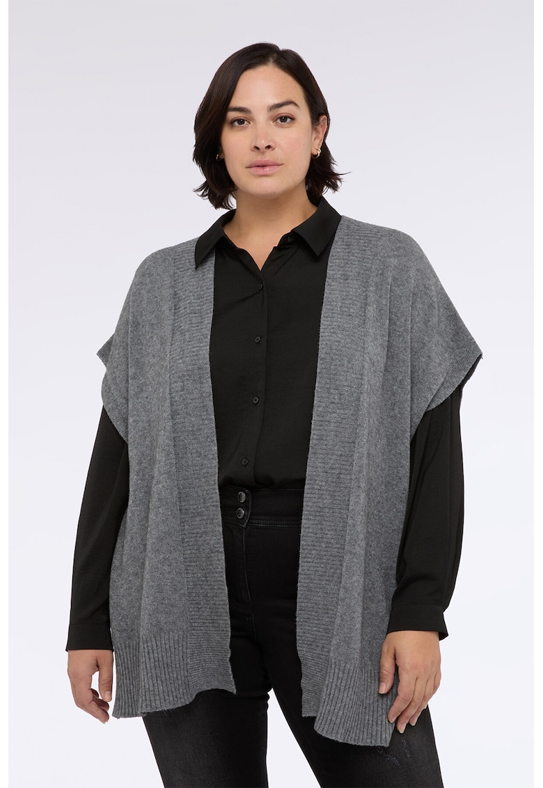 Cardigan fara inchidere - Gri melange