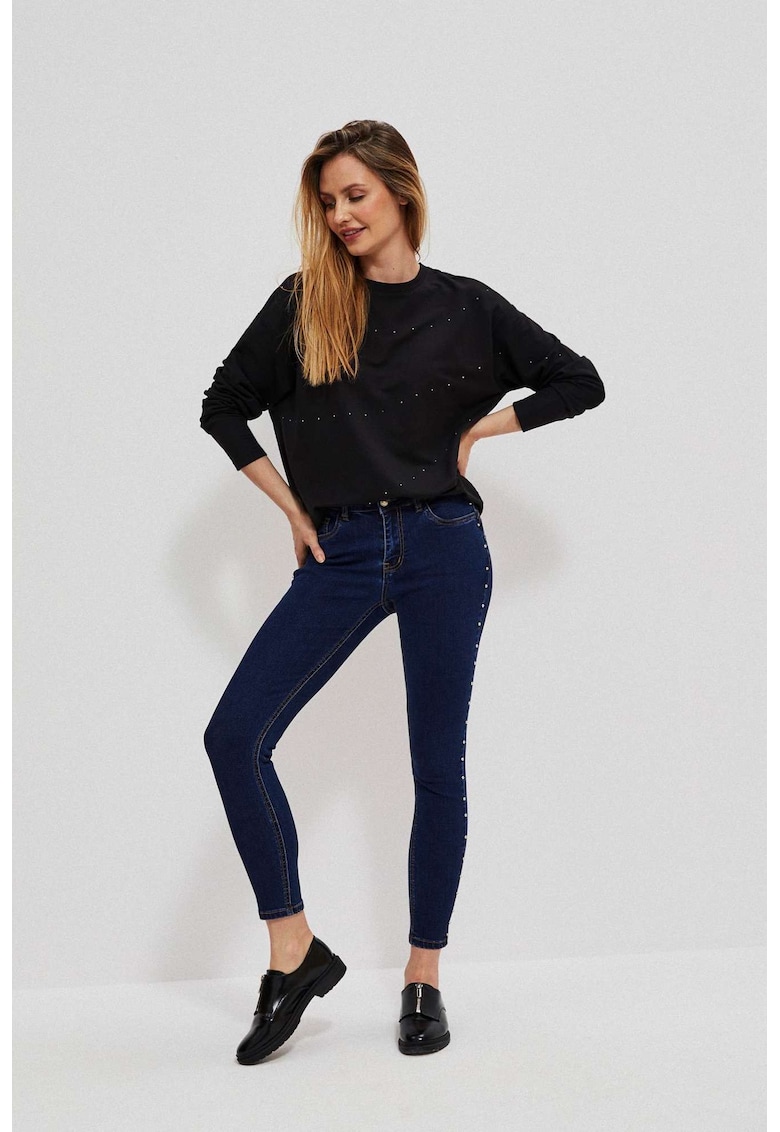 Jeansuri skinny cu tinte - Bleumarin