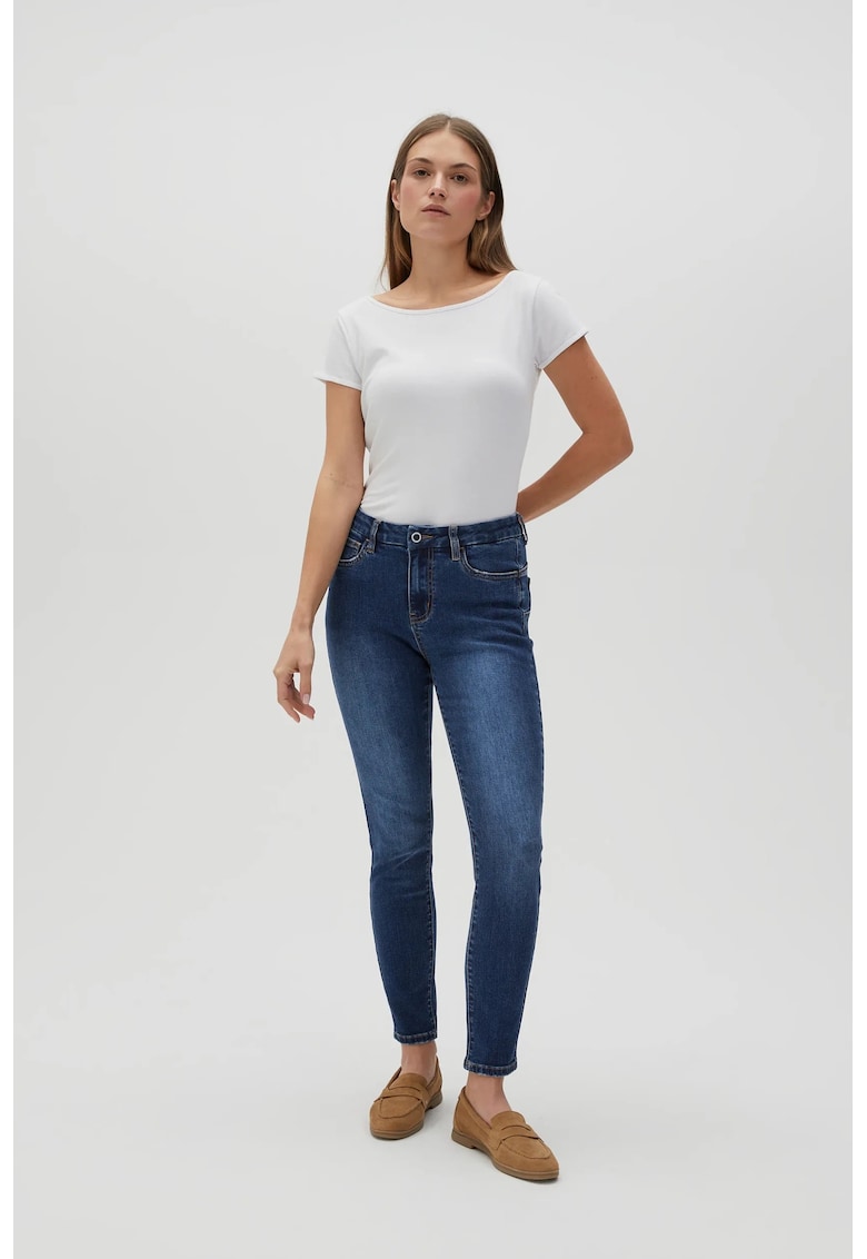 Jeansuri skinny - bleumarin - talie medie - Bleumarin