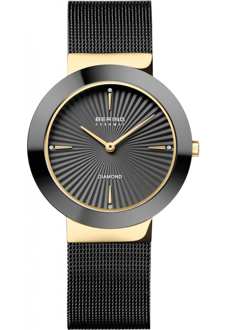 Ceas de dama 11435-132 - negru - cu design clasic