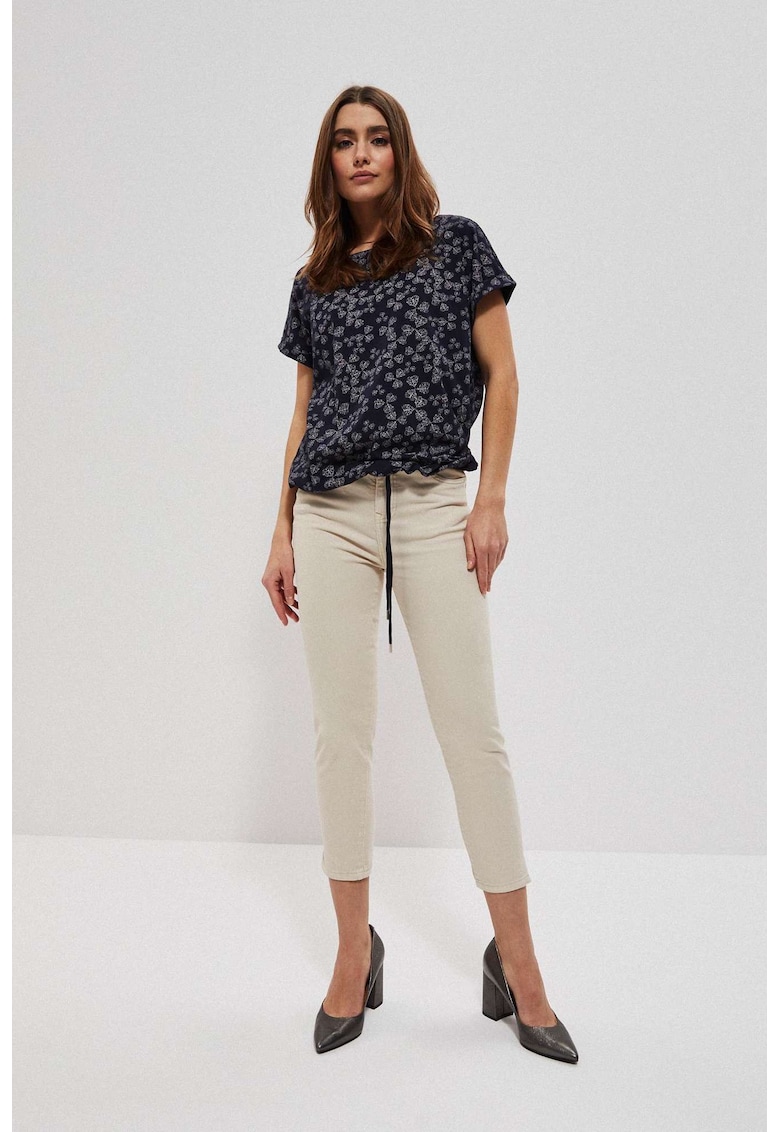 Pantaloni Bej 7/8 Fara Cusaturi - Bej