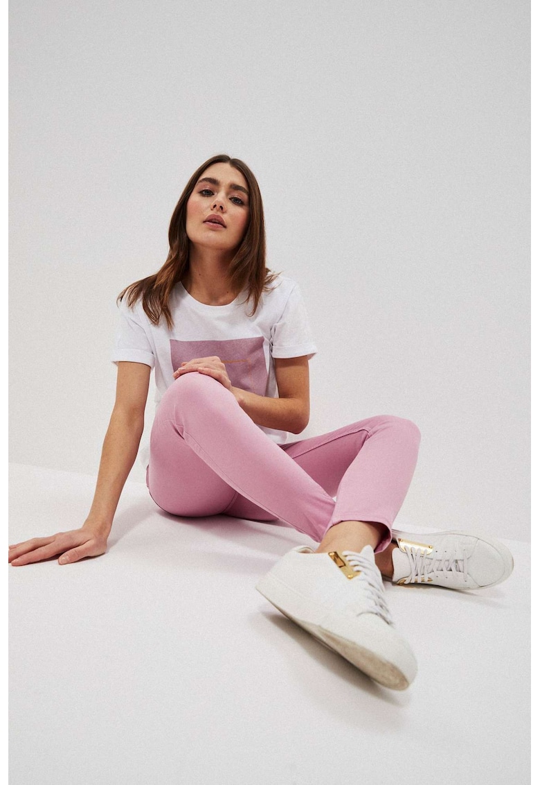 Pantaloni Rozi Gatiti - Roz