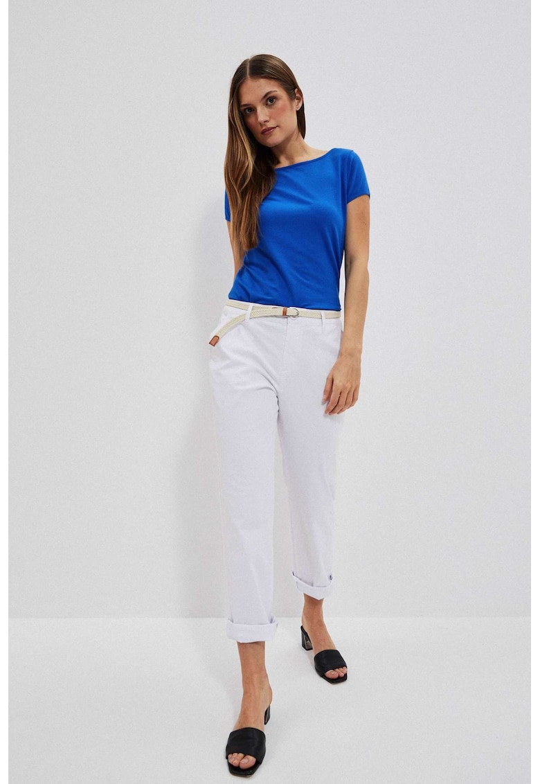 Pantaloni chinos albi